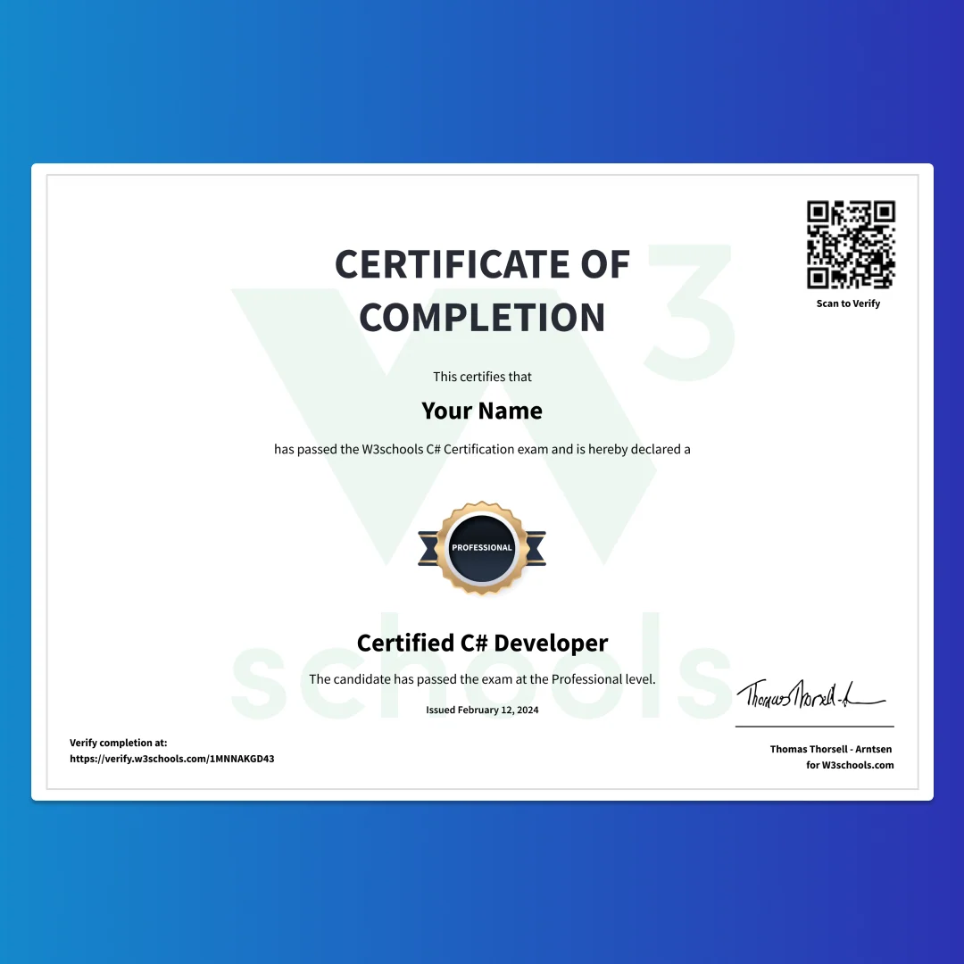 W3Schools Full Access Certification - Image 3